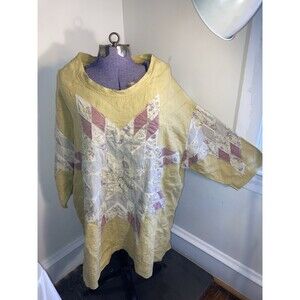 Magnolia Pearl “Lone Star” Quilted Cotton Blouse one size Shirt Dress Hobo Boho